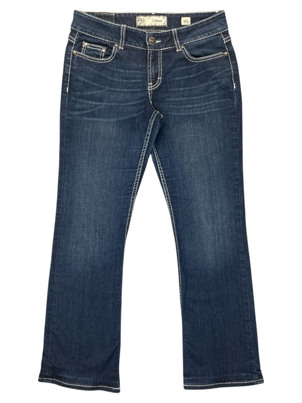 BKE Culture Jeans Dark Wash Boot Cut BWX837 Women’s 30L Stretch Denim